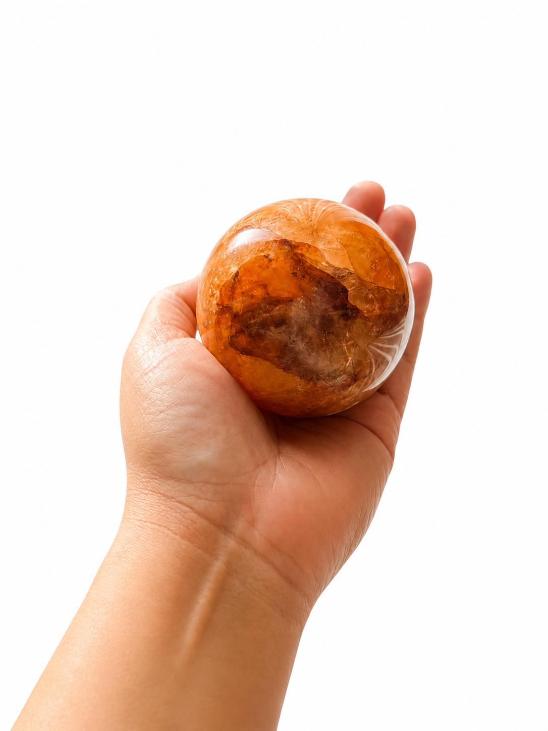 Fire Quartz (Hematoid Quartz) Sphere