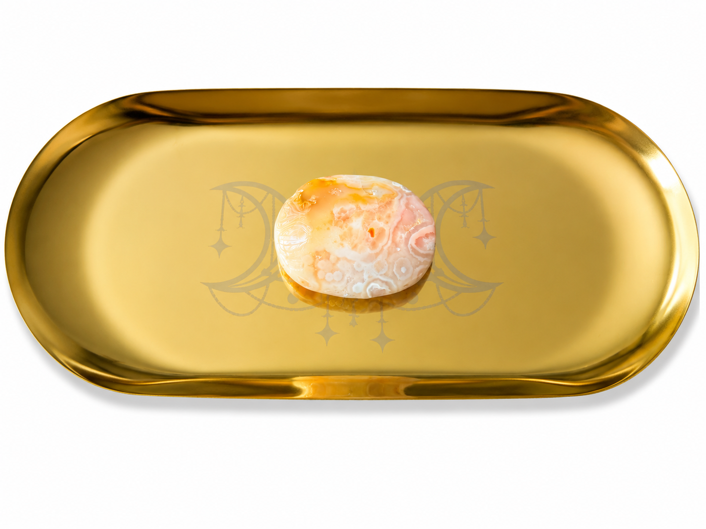 Flower Agate Palm Stone